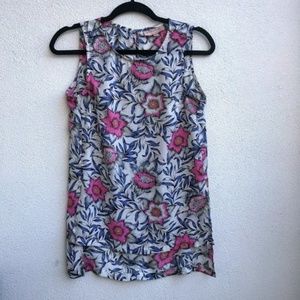 Philosophy Floral top HiLo split-hem